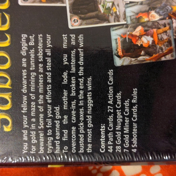Saboteur Game Gnomes Strategy Card Game Frederic Moyersoen Made in Germany Gold - Picture 4 of 5